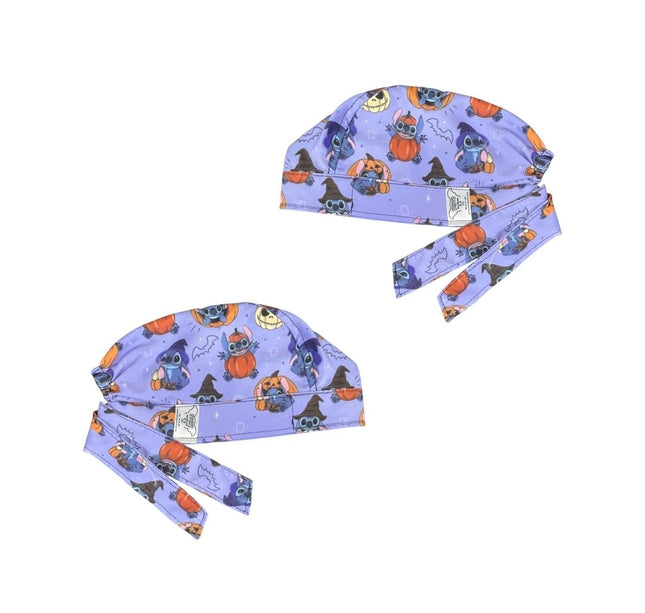 Gorro Medico Quirúrgico - Stitch - Día De Muertos - Halloween - Lila