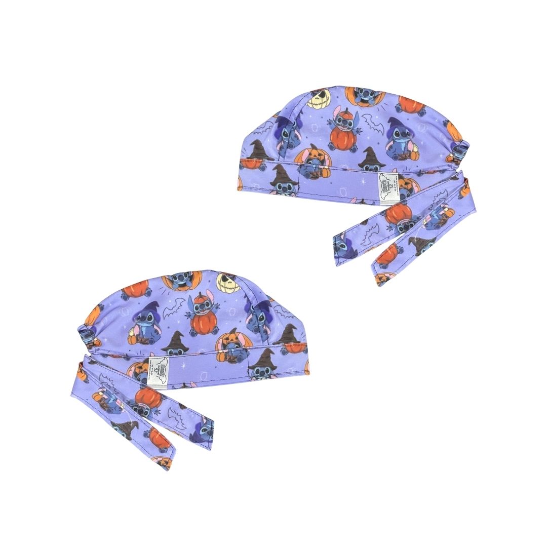 Gorro Medico Quirúrgico - Stitch - Día De Muertos - Halloween - Lila