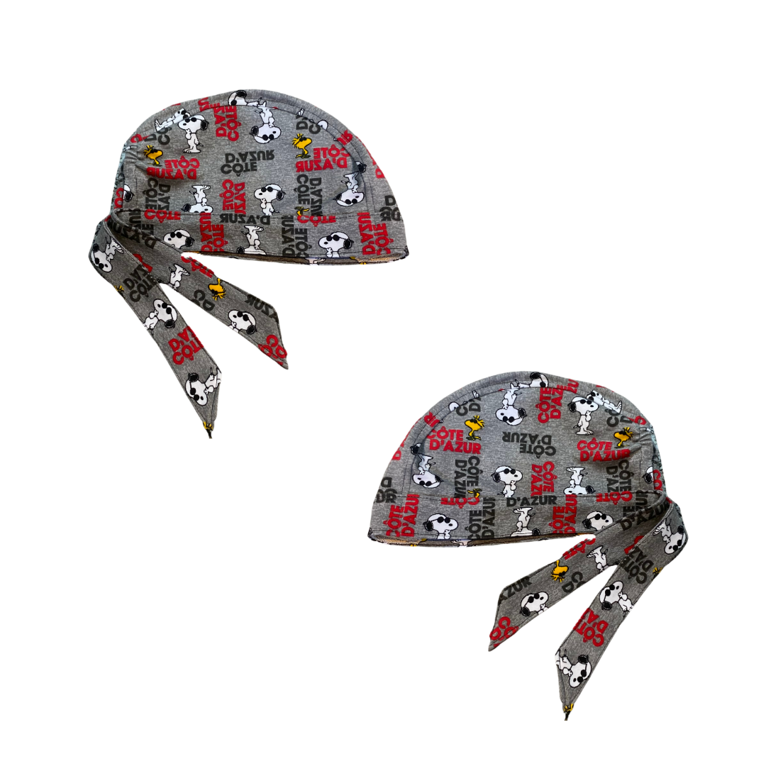Gorro Quirúrgico Snoopy Gris - Antisudor