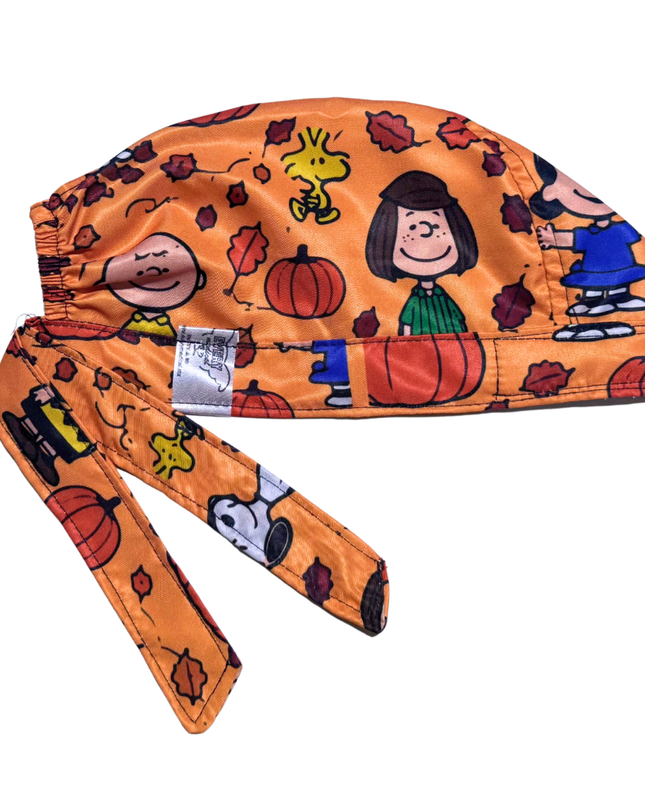 Gorro Medico Quirúrgico PERRITO CALABAZA Dia De Muertos Halloween Naranja