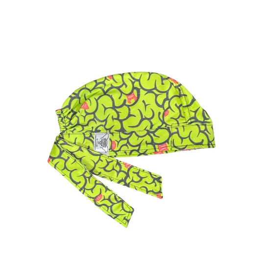 Gorro Medico Quirúrgico - Estampado - Cerebro Zombie  - Verde