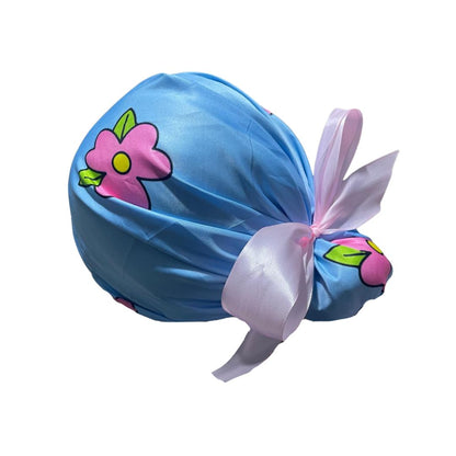 Gorro Medico Quirúrgico - Enfermería - SImpsons - Homero En Vestido - Listón - Celeste