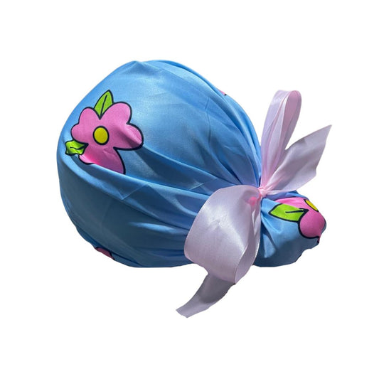 Gorro Medico Quirúrgico - Enfermería - SImpsons - Homero En Vestido - Listón - Celeste