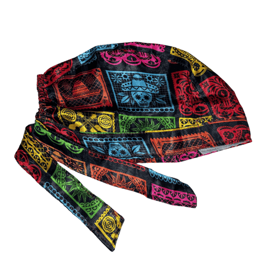 Gorro Quirúrgico - Unisex  - Estampado - Dia De Muertos - Papel picado