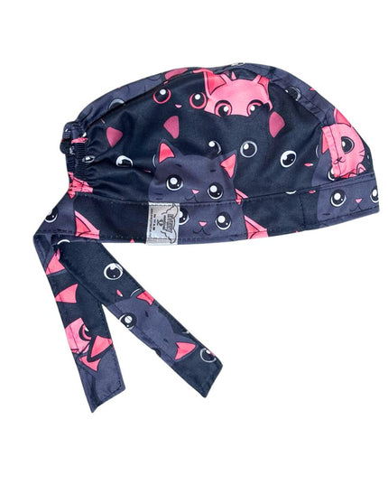 Gorro Quirúrgico Gatitos - Negro