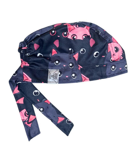 Gorro Quirúrgico Gatitos - Negro