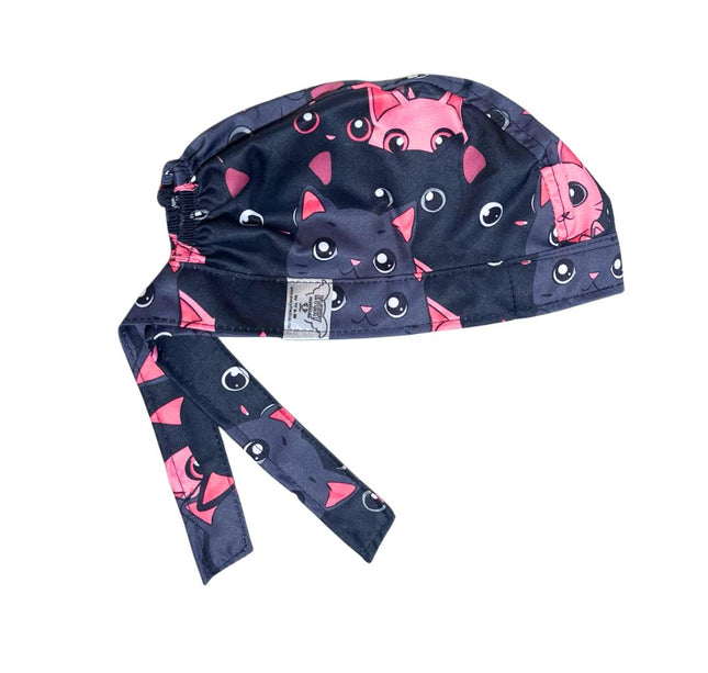 Gorro Quirúrgico Gatitos - Negro