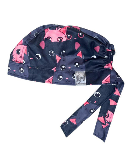 Gorro Quirúrgico Gatitos - Negro