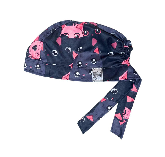 Gorro Quirúrgico Gatitos - Negro