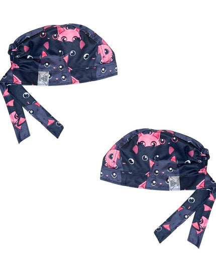 Gorro Quirúrgico Gatitos - Negro