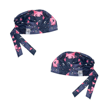 Gorro Quirúrgico Gatitos - Negro
