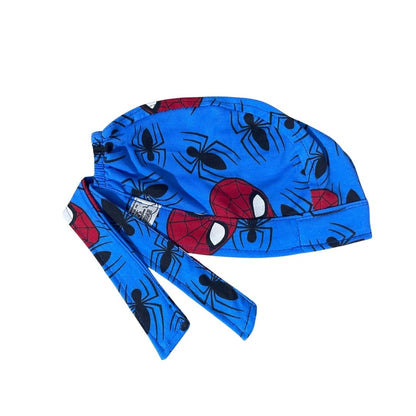 Gorro Medico Quirúrgico - Estampado - Spiderman - Azul Acero