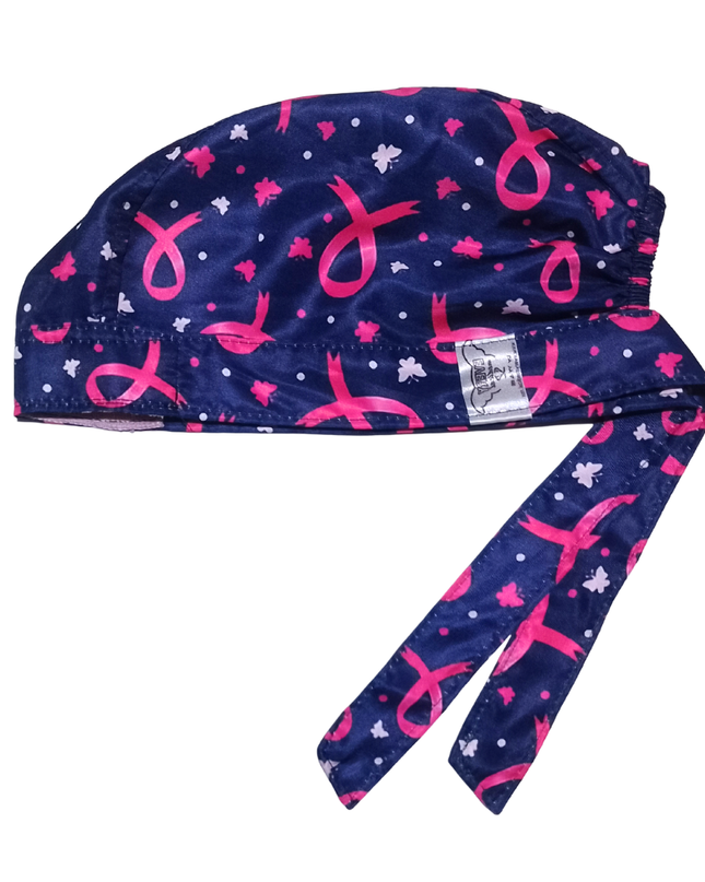 Gorro Medico Quirúrgico - Lucha Contra El Cancer De Mama - Azul