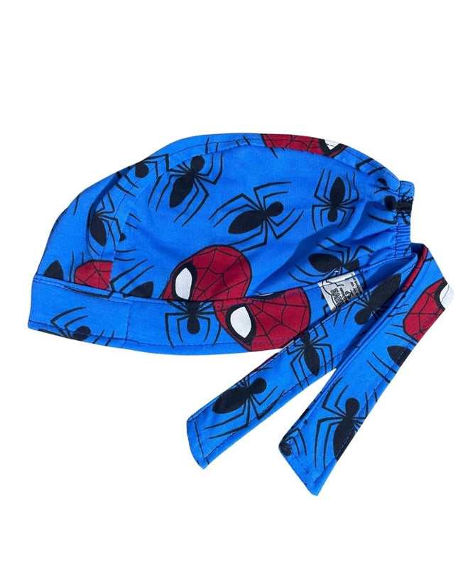 Gorro Medico Quirúrgico - Estampado - Spiderman - Azul Acero