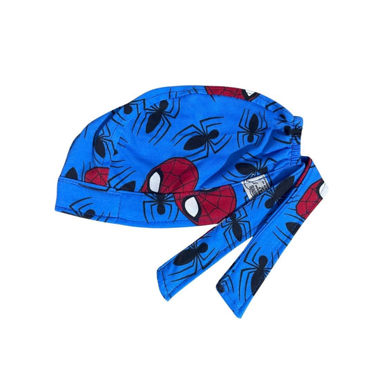 Gorro Medico Quirúrgico - Estampado - Spiderman - Azul Acero