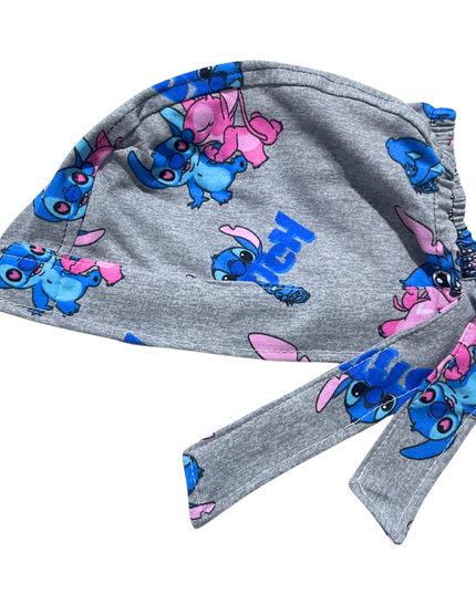 Gorro Medico Quirúrgico -estampado Stitch Gris- Antisudor2