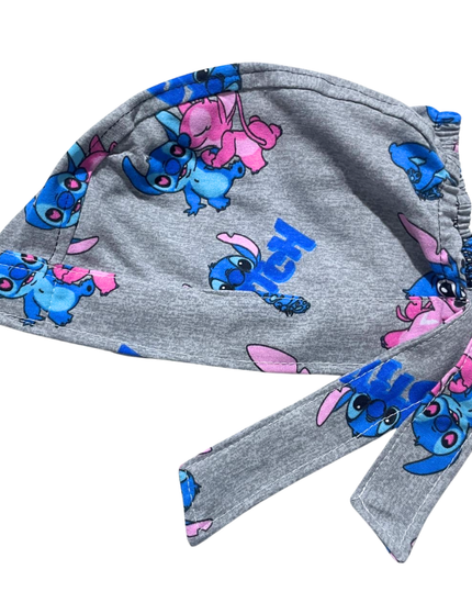 Gorro Medico Quirúrgico -estampado Stitch Gris- Antisudor2