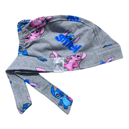 Gorro Medico Quirúrgico -estampado Stitch Gris- Antisudor2