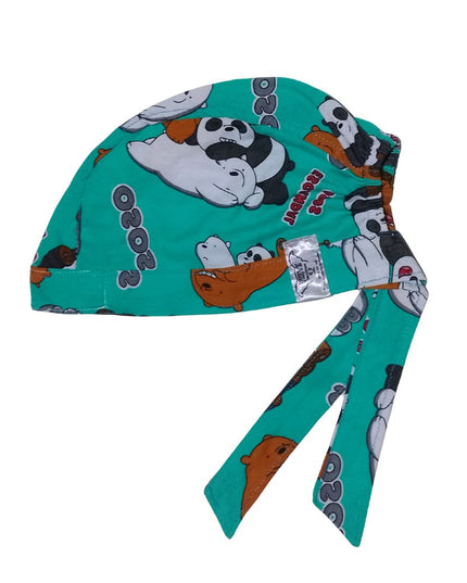Gorro Medico quirúrgico Osos Polar, Panda, Pardo Verde