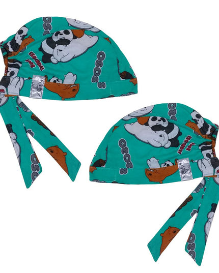 Gorro Medico quirúrgico Osos Polar, Panda, Pardo Verde