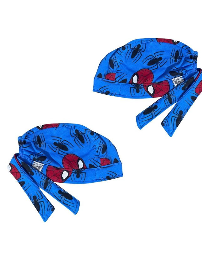 Gorro Medico Quirúrgico - Estampado - Spiderman - Azul Acero
