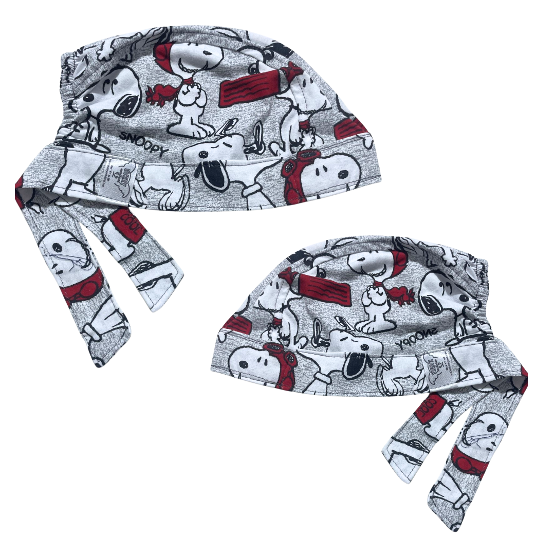 Gorro Quirúrgico Snoopy Gris - Antisudor