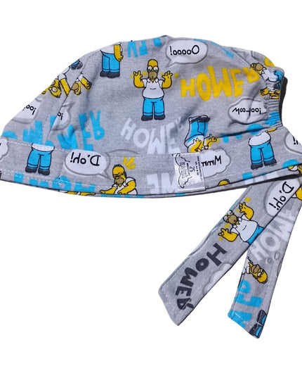 Gorro Quirúrgico Estampado Homero En Vestido, gris