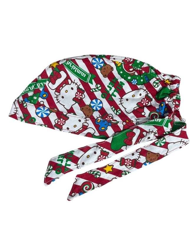Gorro Medico Quirúrgico - Estampado - Hello Kitty Group - Navidad - Blanco