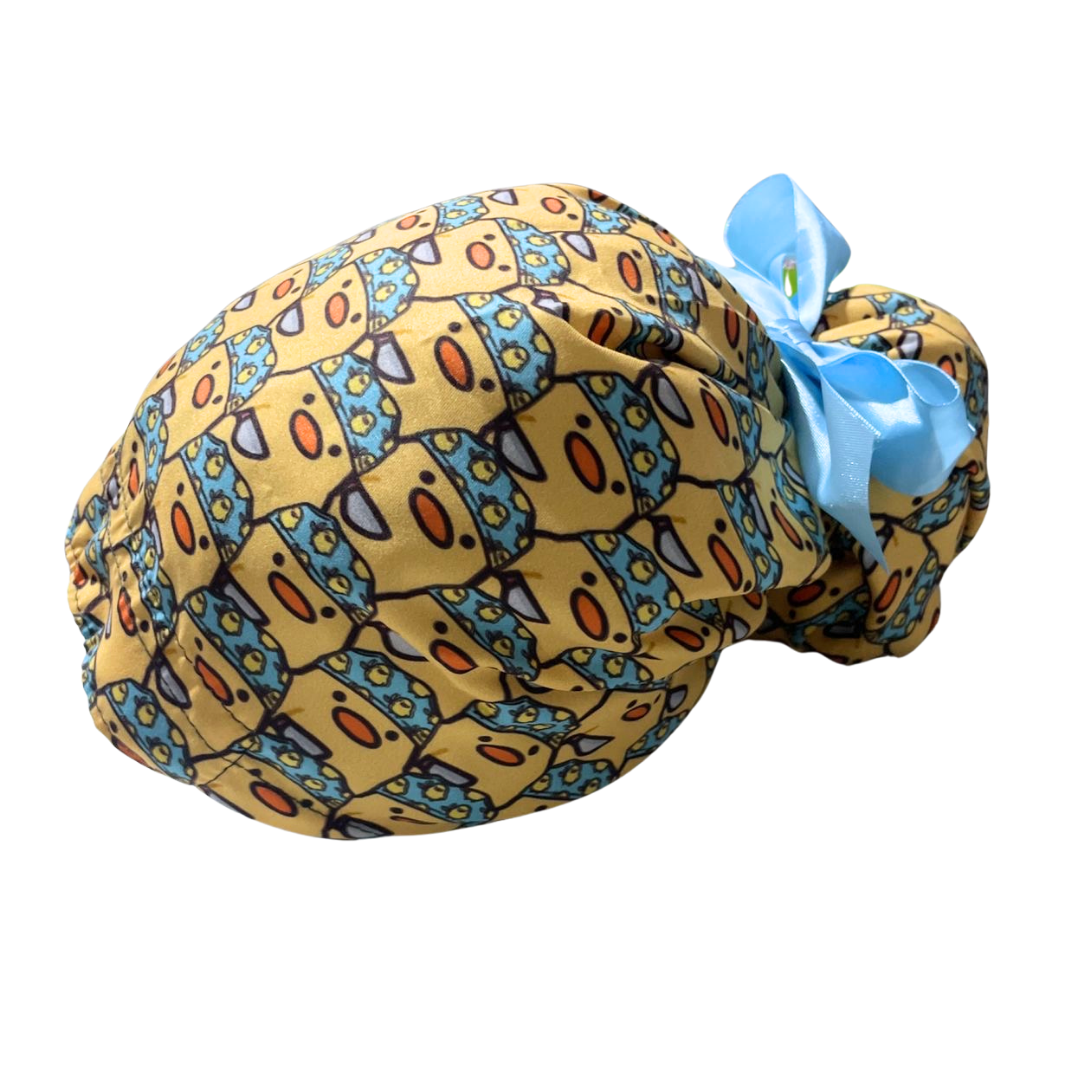 Gorro Medico Quirúrgico - Pollito / Pato - Cirujano - Listón - Amarillo