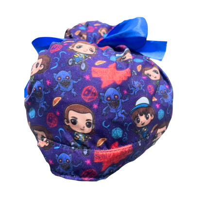 Gorro Medico Quirúrgico Stranger Things Enfermeria Liston Azul Unitalla