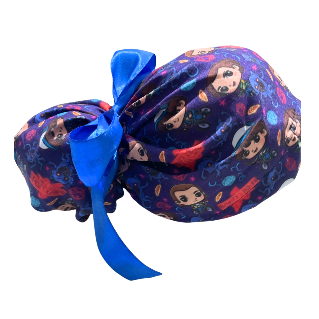 Gorro Medico Quirúrgico Stranger Things Enfermeria Liston Azul Unitalla