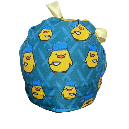 Gorro Quirúrgico - Pollito - Pato - Cirujano - Listón Celeste