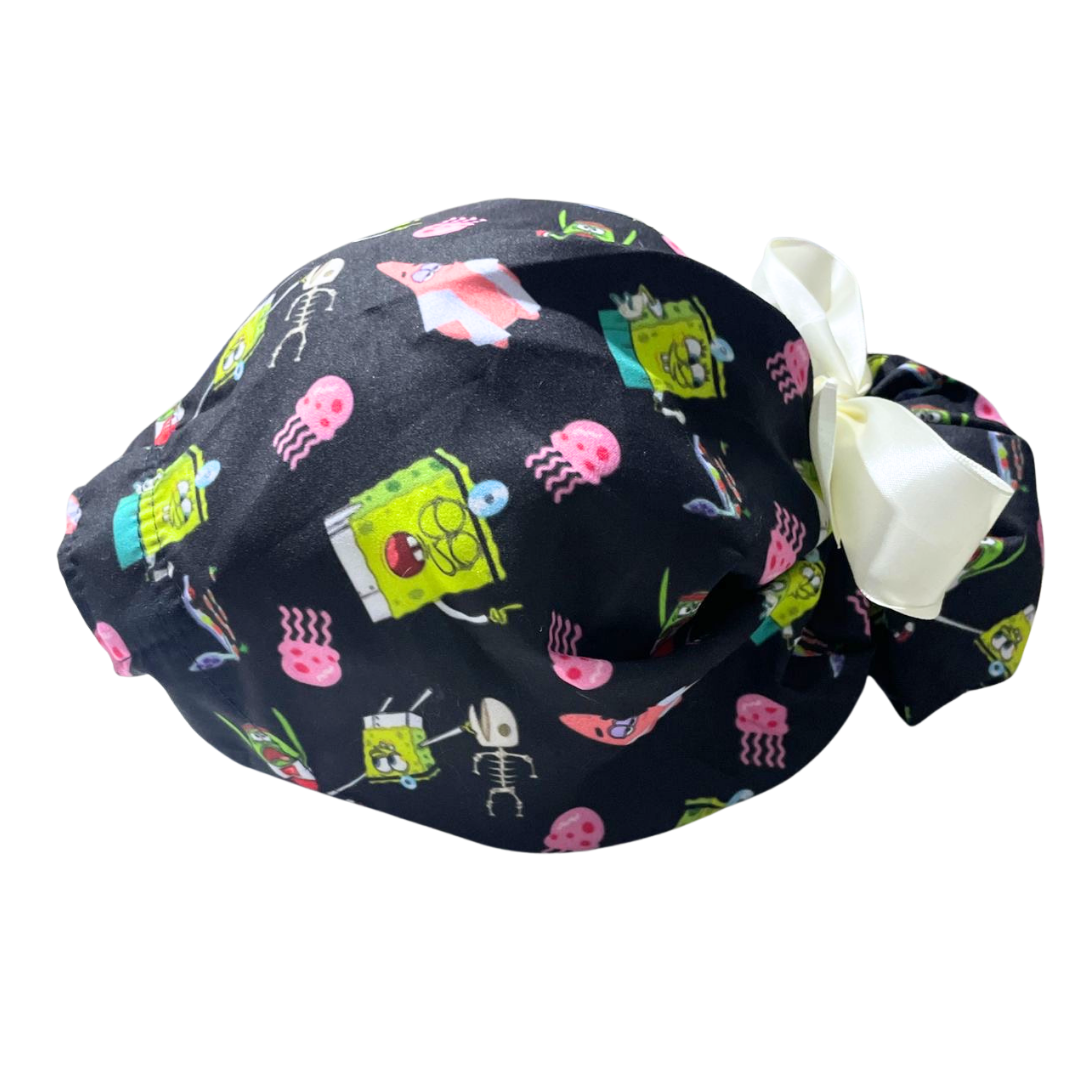 Gorro Medico Quirúrgico Bob Esponja Listones - Antisudor