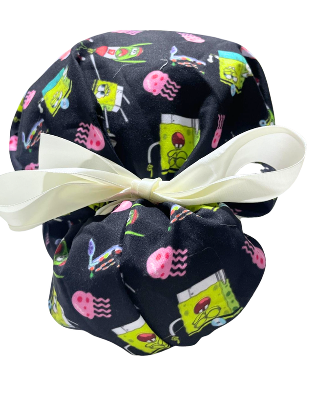Gorro Medico Quirúrgico Bob Esponja Listones - Antisudor