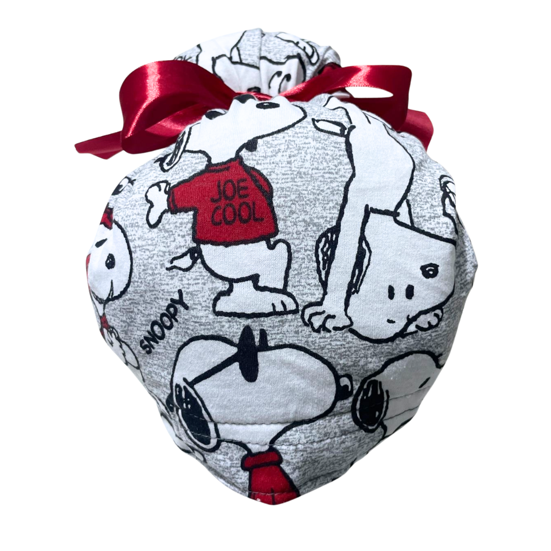 Gorro Medico Quirúrgico Snoopy Gris - Listones - Antisudor