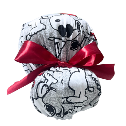 Gorro Medico Quirúrgico Snoopy Gris - Listones - Antisudor