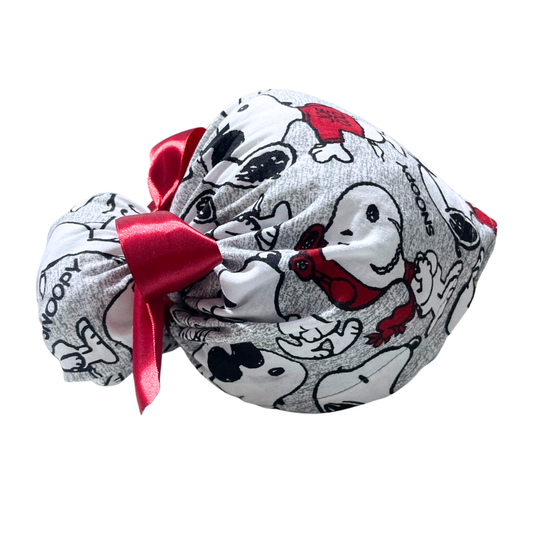 Gorro Medico Quirúrgico Snoopy Gris - Listones - Antisudor