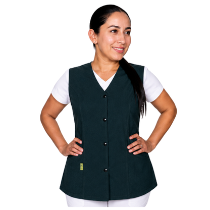 Chaleco Enfermería Clinico Quirurgico Dama INSTITUCIONAL TELA PREMIUM