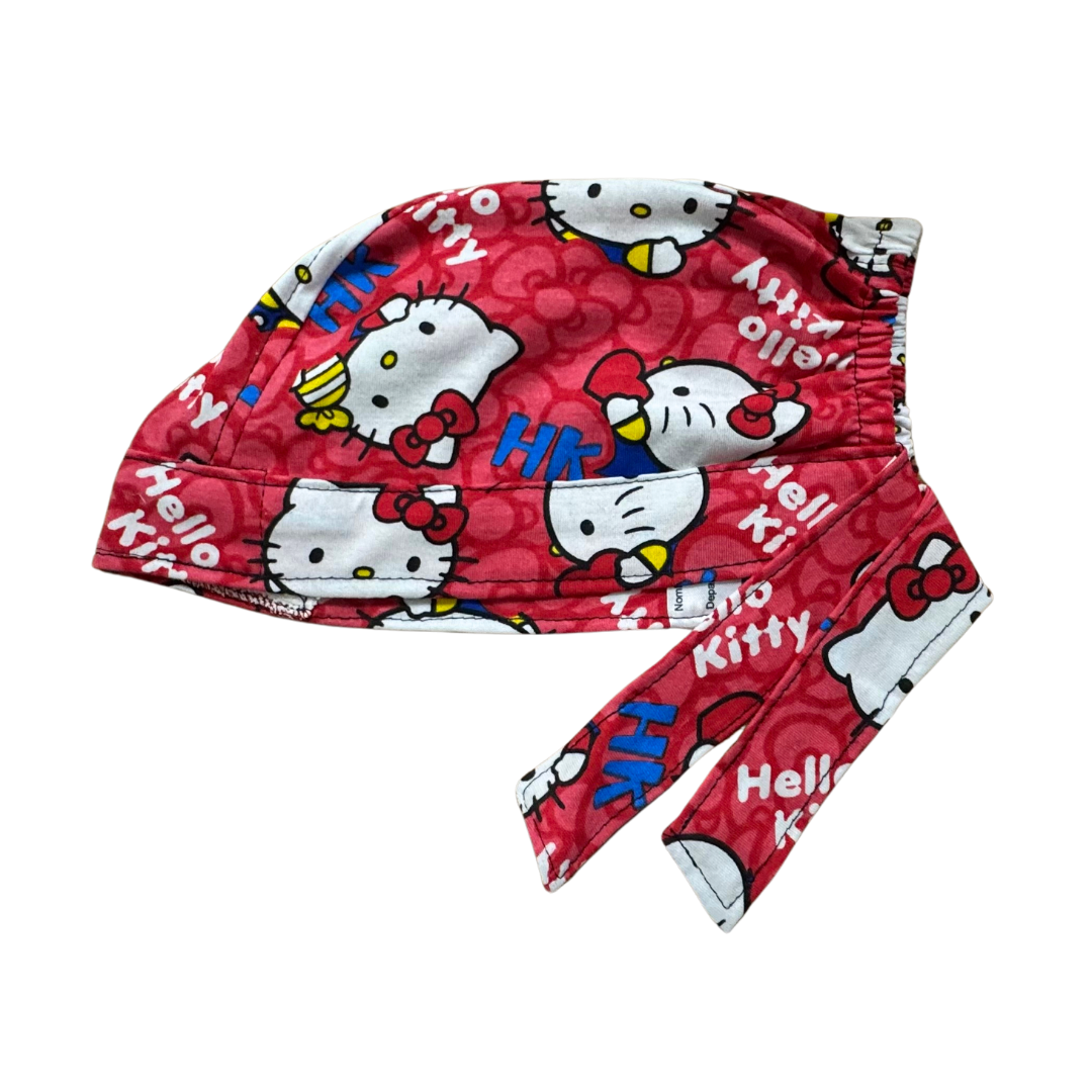 Gorro Quirúrgico Hello Kitty Rosa Cordones - Antisudor