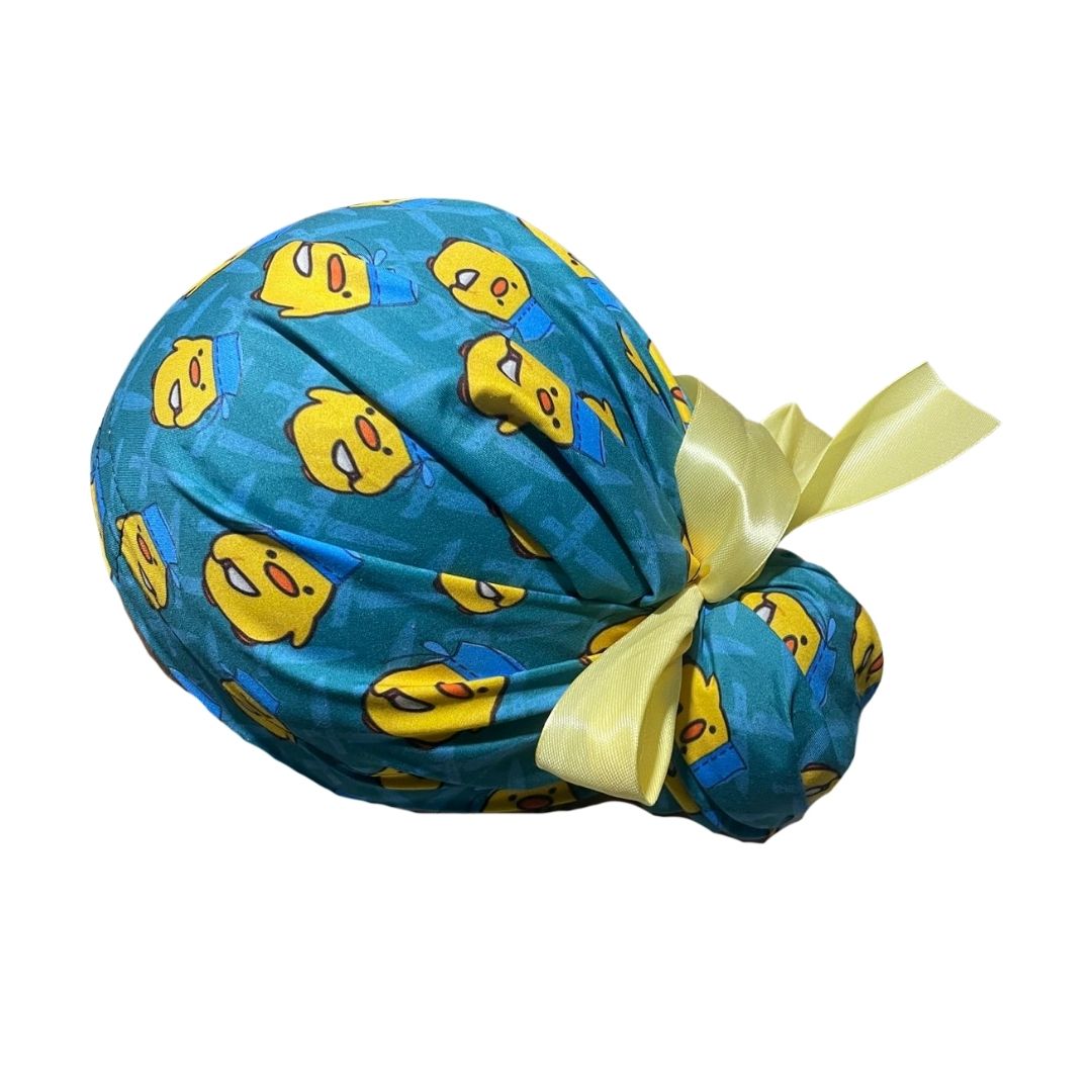 Gorro Quirúrgico - Pollito - Pato - Cirujano - Listón Celeste