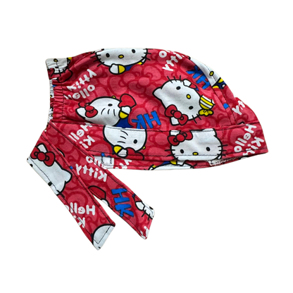 Gorro Quirúrgico Hello Kitty Rosa Cordones - Antisudor
