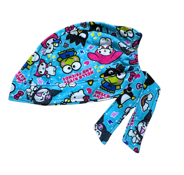 Gorro Quirúrgico Hello Kitty Rosa Cordones - Antisudor