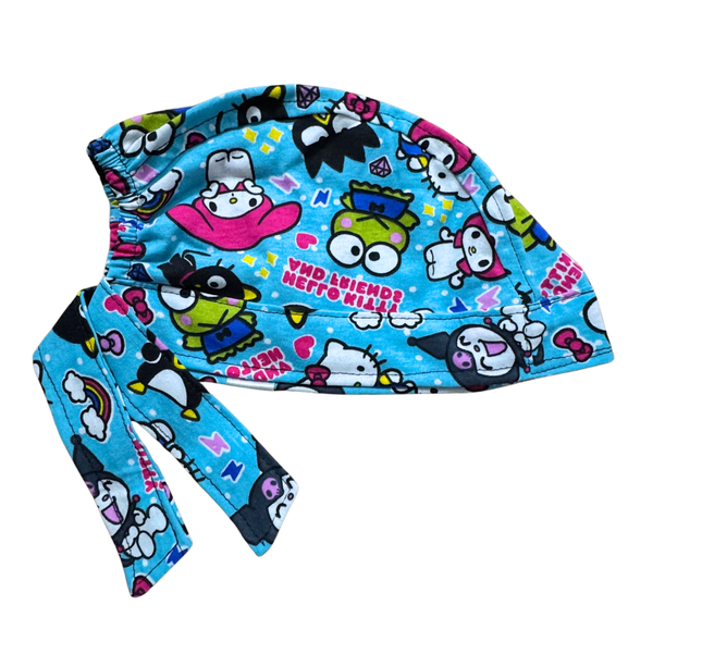 Gorro Quirúrgico Hello Kitty Rosa Cordones - Antisudor