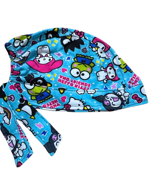 Gorro Quirúrgico Hello Kitty Rosa Cordones - Antisudor