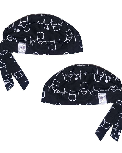 Gorro Quirúrgicomedico Corazón Electrocardiograma BLANCO