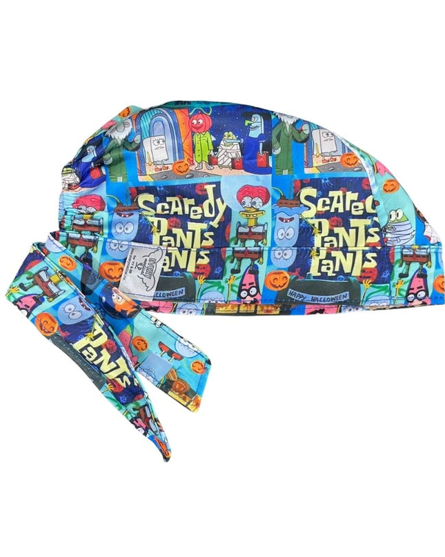 Gorro Medico Quirúrgico - Terror - Halloween - Bob Esponja - Calamardo - Celeste
