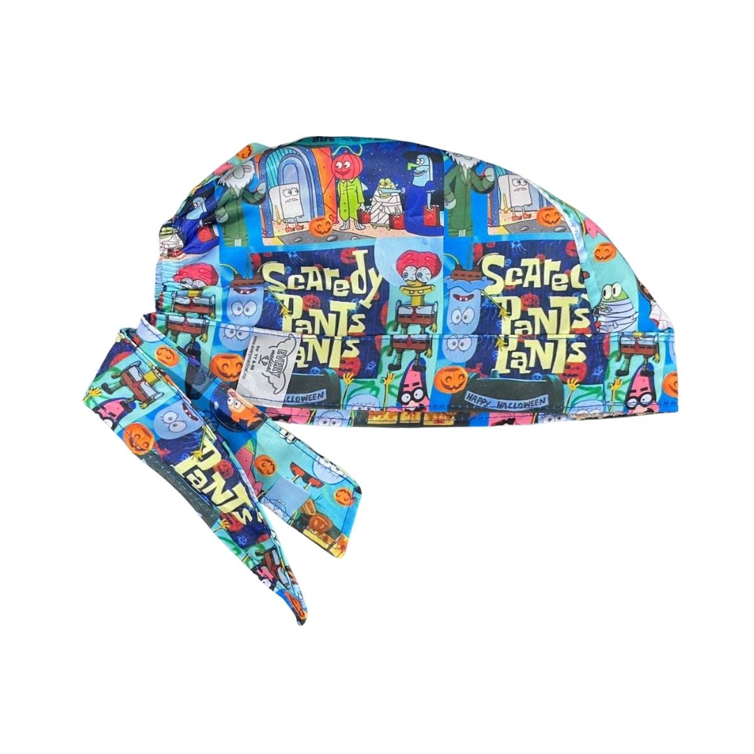 Gorro Medico Quirúrgico - Terror - Halloween - Bob Esponja - Calamardo - Celeste