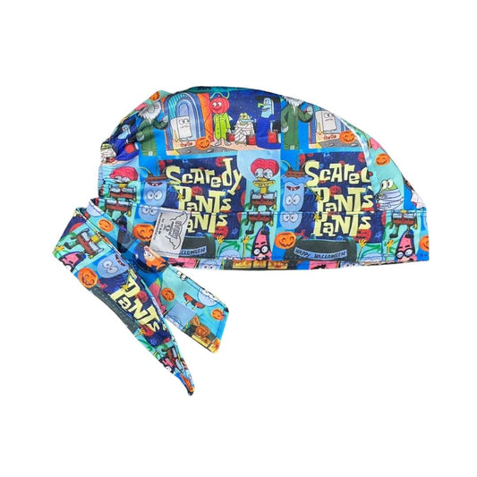 Gorro Medico Quirúrgico - Terror - Halloween - Bob Esponja - Calamardo - Celeste
