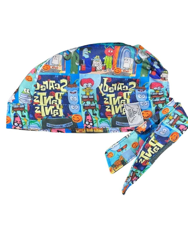 Gorro Medico Quirúrgico - Terror - Halloween - Bob Esponja - Calamardo - Celeste
