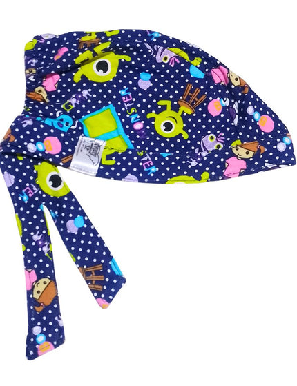 Gorro Quirúrgico Monsters - Antisudor Azul Marino